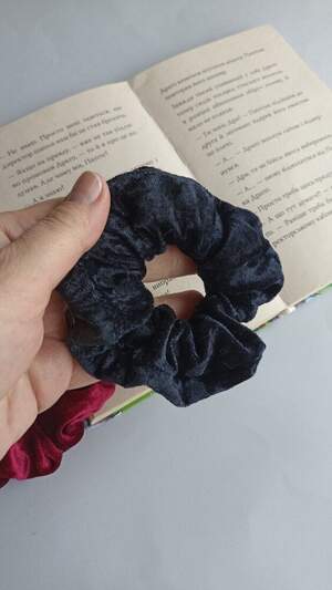 Black Velvet Scrunchie Retro Court Women's Hair Tying Rope Tying Hair Rubber Band Hair Rope